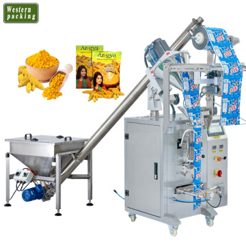 Single line sachet packing machine for powder packaging